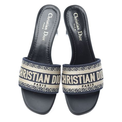 christian dior slides blue|christian dior slides price.